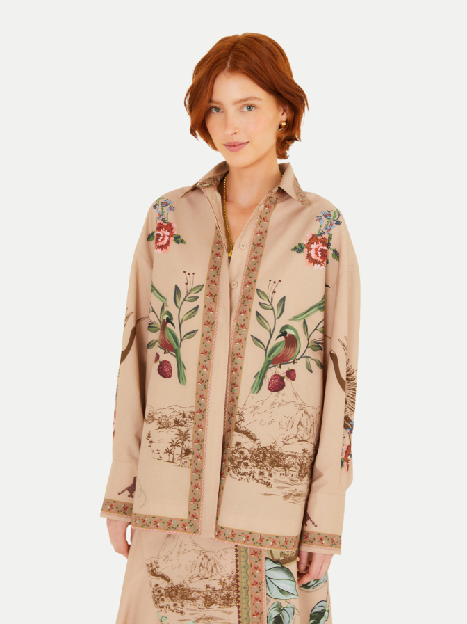 Farm Rio Bluse mit romantischen Allover-Print bei Robert Ley