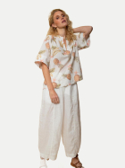 Emily Van Den Bergh Tunika- Bluse mit Allover-Print 190-white mult bei Robert Ley