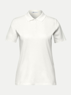 Street One Basic Poloshirt 10108-off white bei Robert Ley