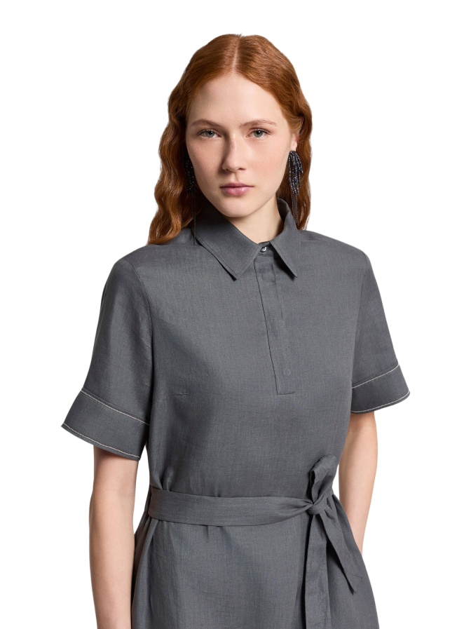 Peserico Hemdblusen-Kleid aus Leinen bei Robert Ley