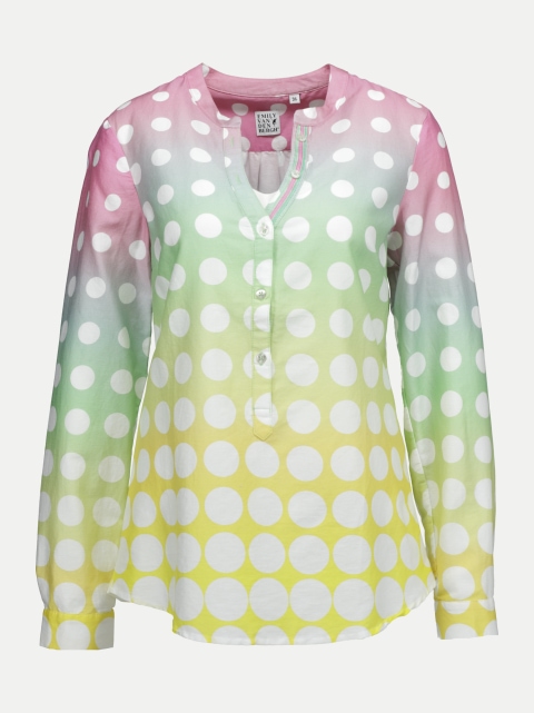 Emily Van Den Bergh Stehkragenbluse mit Punkt-Muster bei Robert Ley