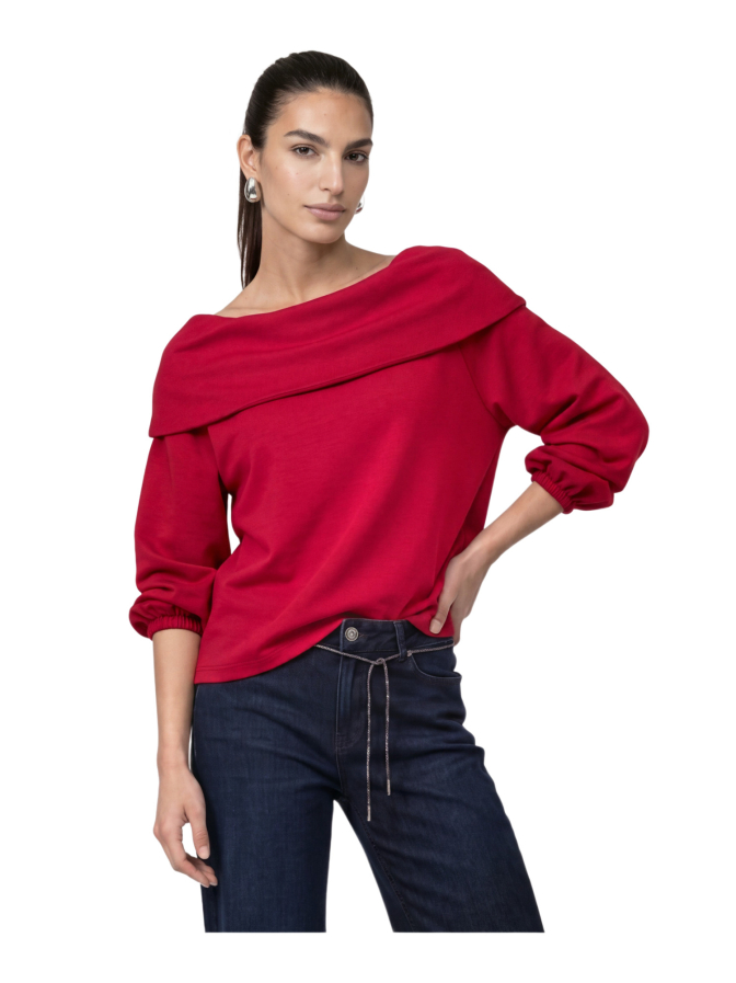 Monari Sweatshirt mit Carmen-Ausschnitt bei Robert Ley
