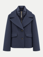 WOOLRICH Cabanjacke 2in1 aus Wollmischung 3989-meltonblue bei Robert Ley