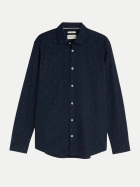 Tom Tailor Casual Regular-Fit Freizeithemd 40679-dark blue white dot design bei Robert Ley