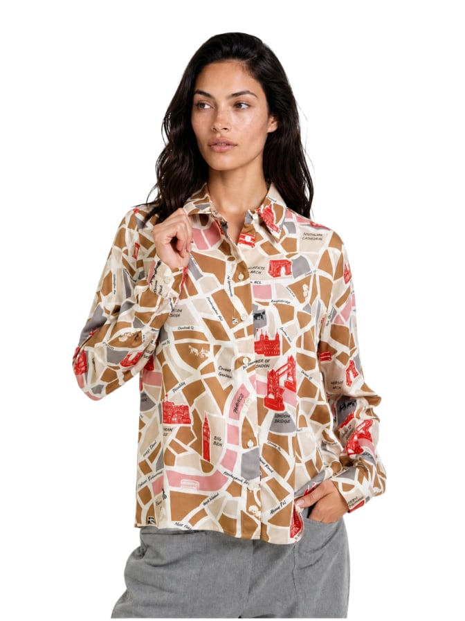 Milano Italy Hemdbluse mit Allover-Print bei Robert Ley