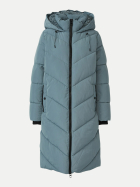 s.Oliver RED LABEL Steppmantel mit Teddyplüsch-Kapuze 6241-BLUE GREEN bei Robert Ley