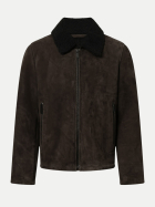 Strellson Lederjacke mit Lammfell-Optik 00209-darkbrown bei Robert Ley