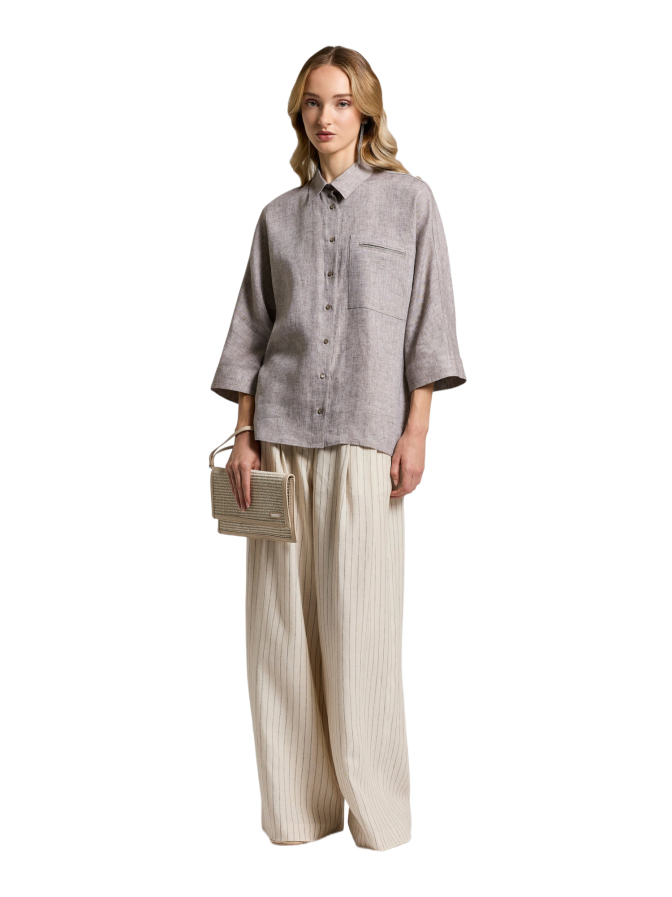 Peserico Leinenbluse mit 3/4 Arm bei Robert Ley