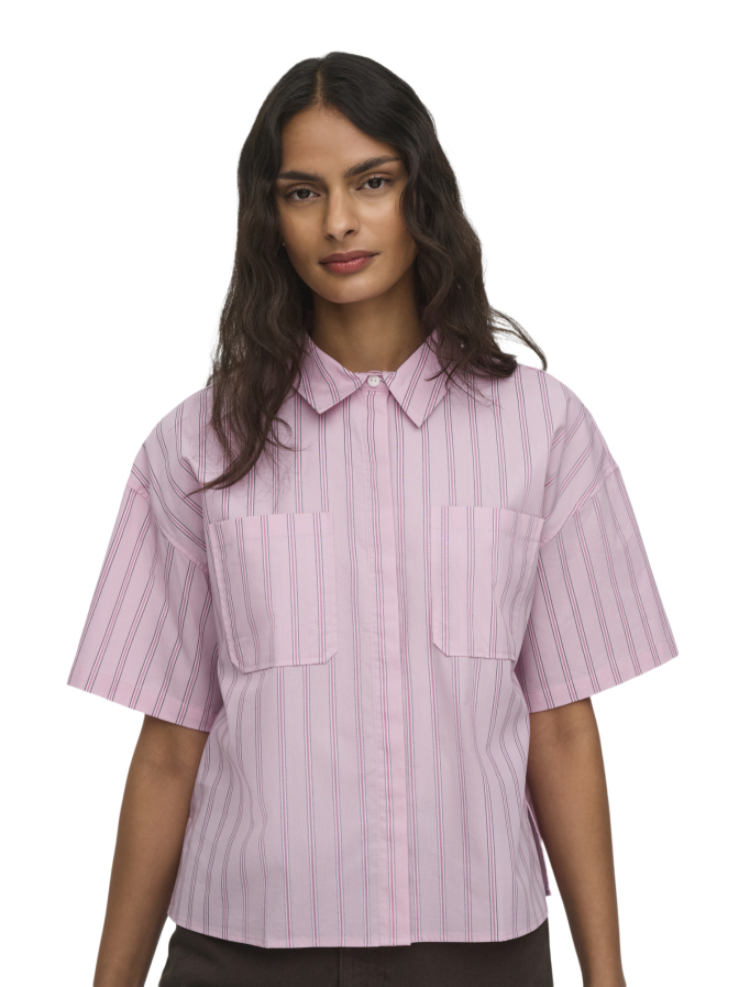 JDY Kurzarm Hemdbluse mit aufgesetzten Brusttaschen bei Robert Ley