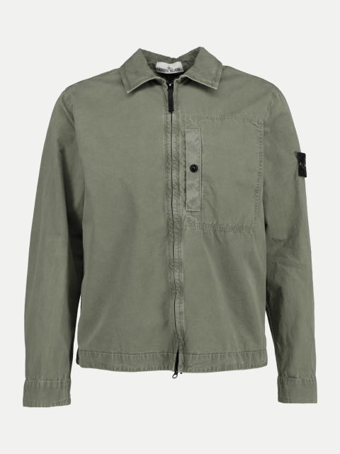 STONE ISLAND Overshirt mit Logo-Patch bei Robert Ley
