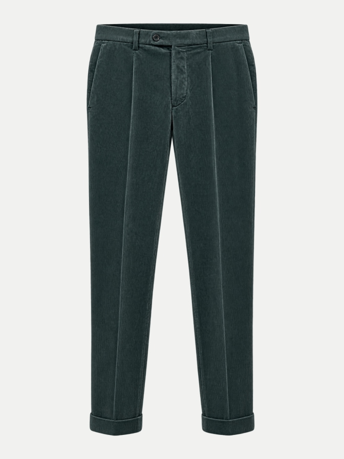 MICHAEL COAL Tapered-Fit Bundfalten-Cordhose bei Robert Ley