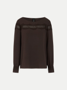 Marc Cain Bluse mit Spitze 697-seal brown bei Robert Ley