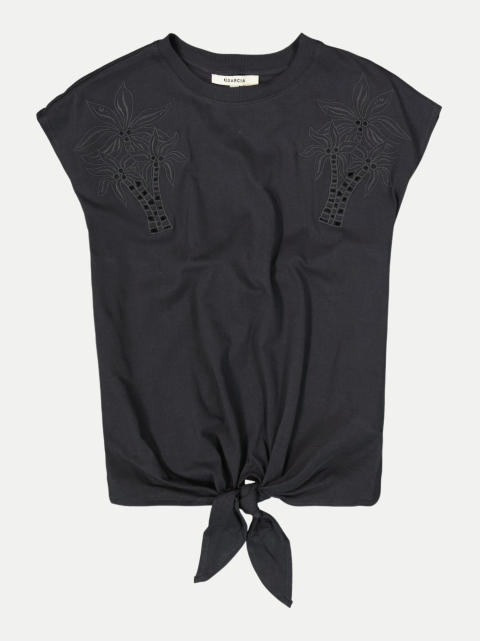 Garcia T-Shirt mit Stickerei- Details bei Robert Ley