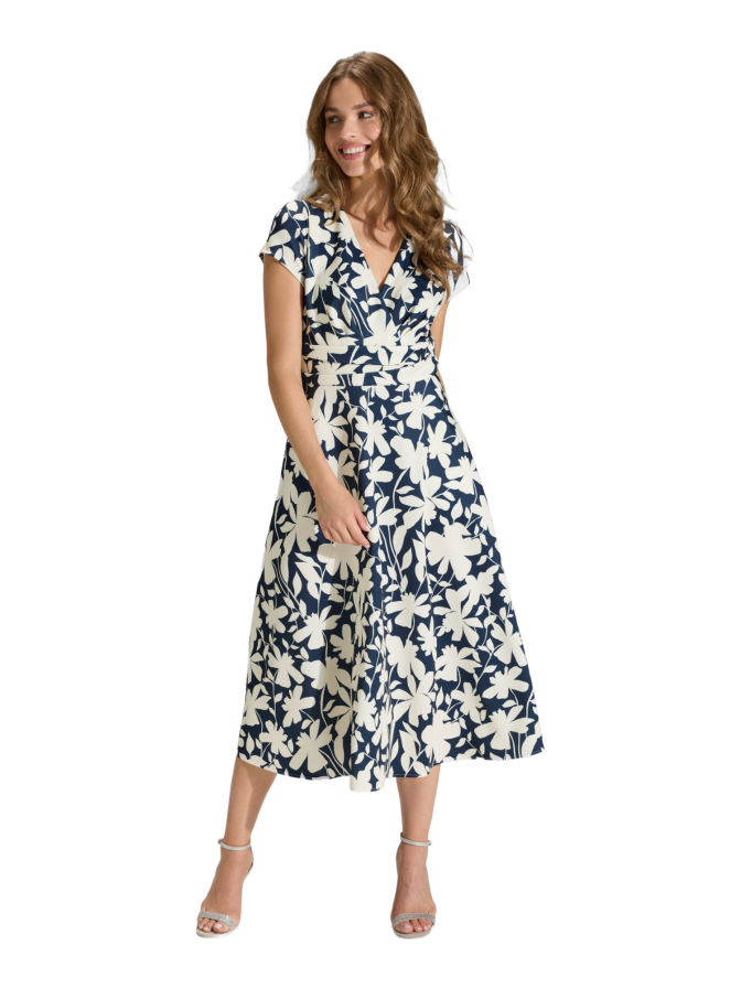Swing Midi Kleid aus bedrucktem Scuba bei Robert Ley