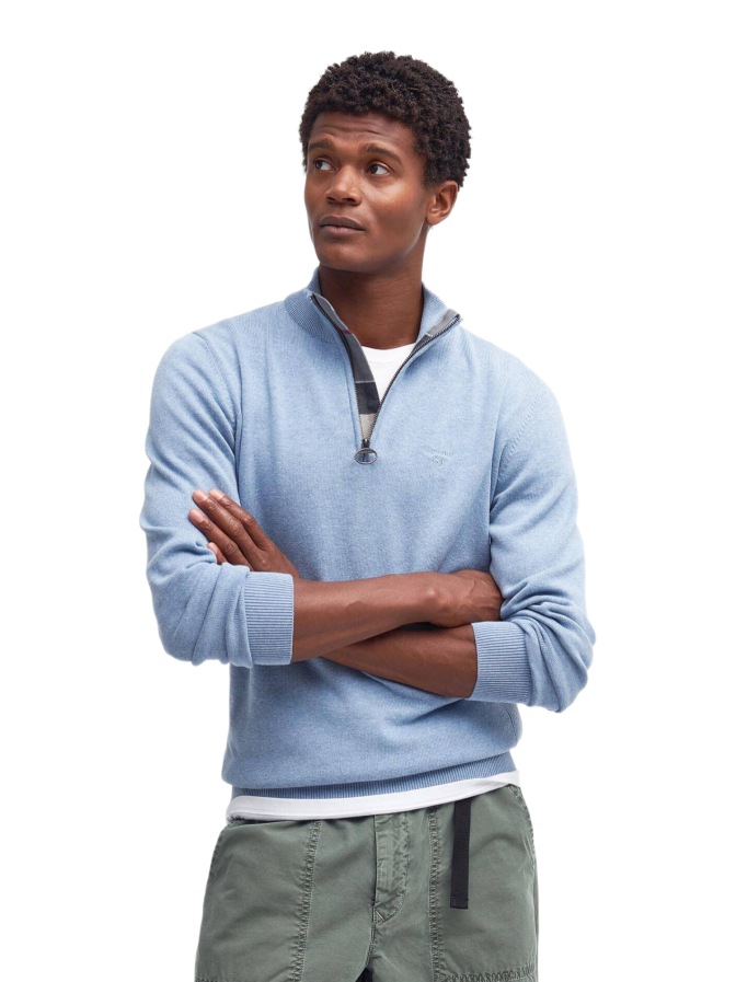 Barbour Baumwollpullover mit Reißverschluss bei Robert Ley