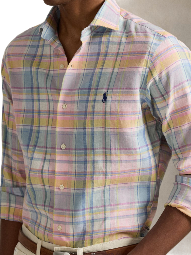 Polo Ralph Lauren Leinenhemd mit Karomuster bei Robert Ley