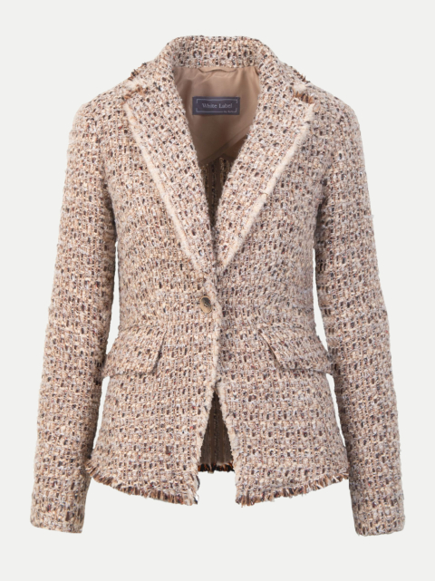 White Label Bouclé-Blazer mit edlem Glitter bei Robert Ley
