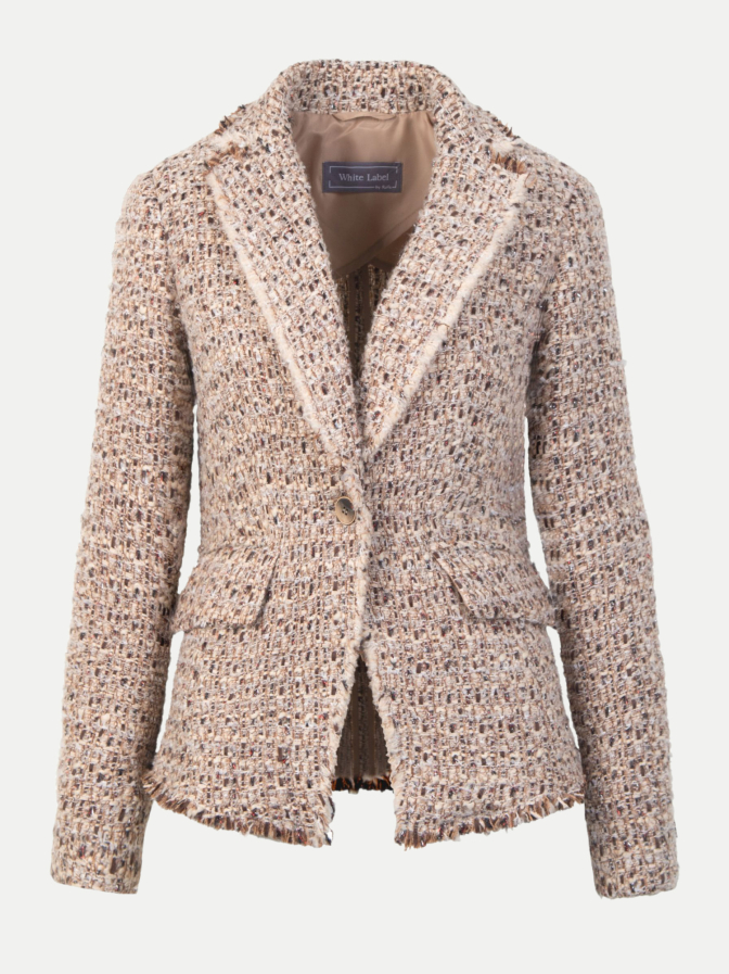 White Label Bouclé-Blazer mit edlem Glitter bei Robert Ley