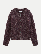Marc O'Polo DENIM Tweed-Strickjacke 6937-Mahagony Jam bei Robert Ley