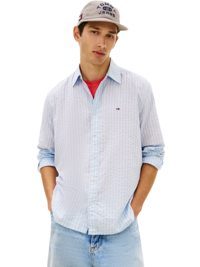 Tommy Jeans Freizeithemd in Seersucker-Qualität bei Robert Ley