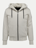 MOOSE KNUCKLES Sweatjacke Classic Bunny mit Kunstpelz 1718-white/alabaster bei Robert Ley