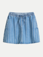 Marc O'Polo DENIM Mini-Jeansrock mit Streifenmuster 4928-Medium Blue_Multi_01 bei Robert Ley