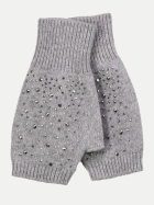 Monari Stulpen mit Strasssteinen 849-light grey melange bei Robert Ley