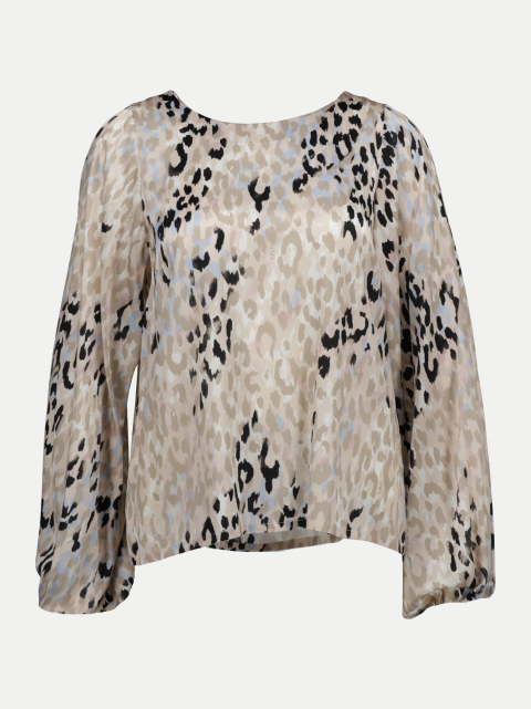 IVI Collection Lockere Seidenbluse mit Leo-Design bei Robert Ley