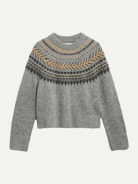Barbour Oversized Wollpullover mit Fair-Isle-Muster bei Robert Ley