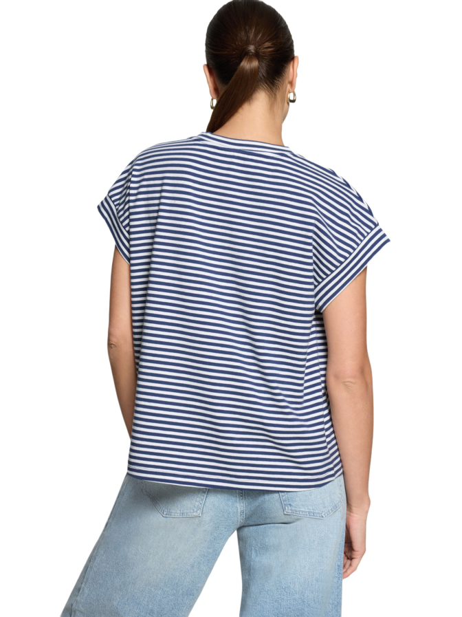 Zero Gestreiftes T-Shirt mit V-Ausschnitt bei Robert Ley