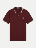 FRED PERRY Poloshirt mit Doppelstreifen 597-oxblood bei Robert Ley