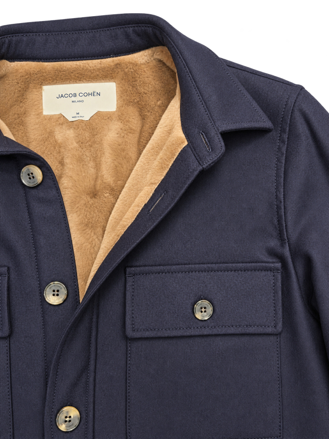Jacob Cohen Overshirt mit Webpelz-Futter bei Robert Ley