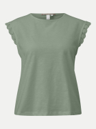 Q/S designed by T-Shirt mit Spitzendetails am Ärmel 7927-GREEN bei Robert Ley