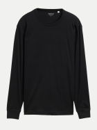 Tom Tailor Casual Basic Langarmshirt mit Logo-Stickerei 29999-Black bei Robert Ley