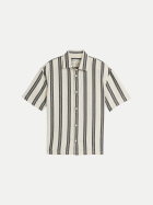 Tom Tailor Denim Loose- Fit Kurzarmhemd mit Streifenmuster 40410-wool white big stripe bei Robert Ley