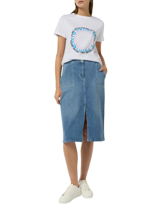 Comma Casual Identity T-Shirt aus Jersey mit Frontprint bei Robert Ley