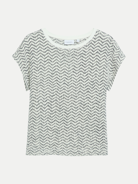 Comma Shirt aus Strukturjersey bei Robert Ley