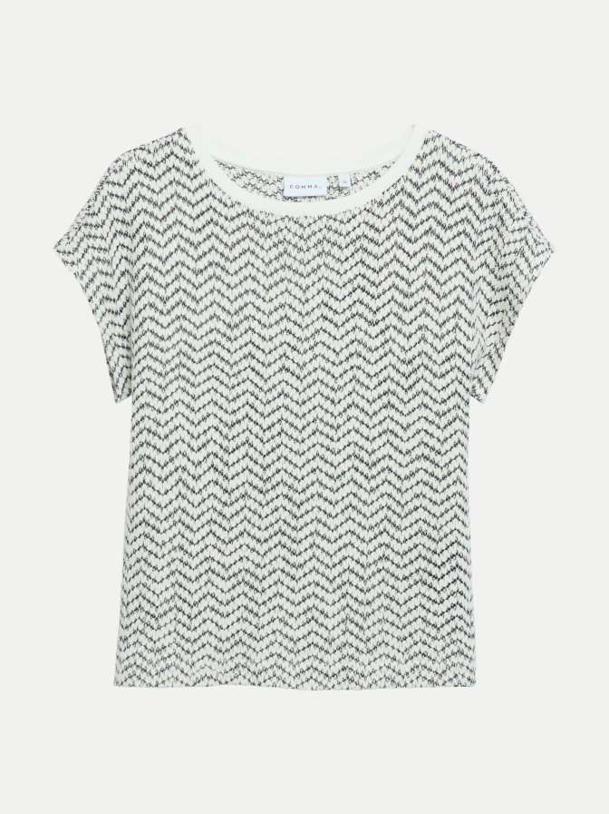Comma Shirt aus Strukturjersey bei Robert Ley