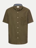 Camel Active Kurzarmhemd mit Kontrastdetails Deep Olive-Deep Olive bei Robert Ley