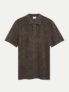 s.Oliver RED LABEL Polo-Shirt  aus Strukturfrottee 8941-BROWN bei Robert Ley
