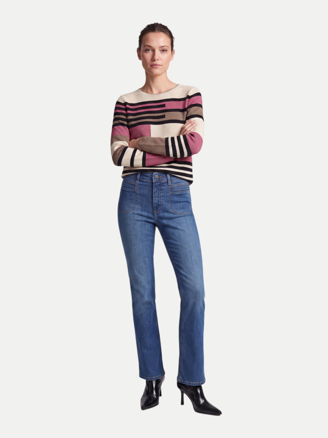 Rabe Moden Strickpullover im Color-Blocking-Design bei Robert Ley