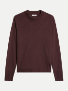 Marc O'Polo Langarmshirt mit Ärmelschlitzen 6939-Black Cherry bei Robert Ley