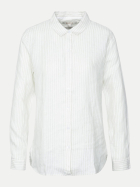 Barbour Leinenbluse Marine AQ31-bleu weiß bei Robert Ley