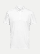 SELECTED HOMME Polohemd mit Reißverschluss 183298-Cloud Dancer bei Robert Ley