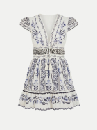 Farm Rio Rüschenminikleid flowers arch off-white bei Robert Ley