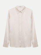 Dorothee Schumacher Bluse aus Seiden-Stretch Satin 123-natural white bei Robert Ley