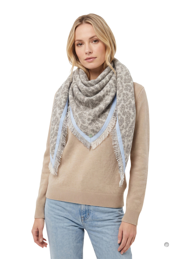 Codello Jacquard-Dreieckstuch mit Leo-Muster bei Robert Ley