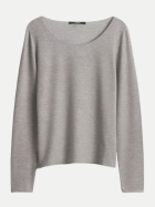 someday Basicshirt Kirosa soft long 20049-taupewood melange light bei Robert Ley