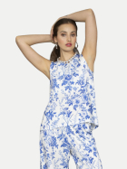 Marivie Top Superduper mit Allover-Print Floral blue bei Robert Ley
