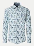 Casamoda Casual-Fit Freizeithemd mit Floral-Muster 100-100 blau bei Robert Ley
